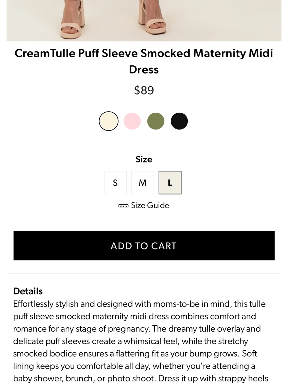 Pinkblush Ivory Swiss Dot Maternity Midi Dress - Picture 3 of 3